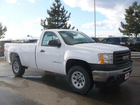 Summit White GMC Sierra 1500 Work Truck Regular Cab 4x4.  Click to enlarge.