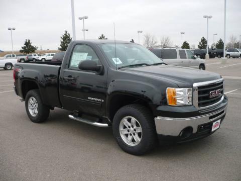 Onyx Black GMC Sierra 1500 SLE Regular Cab 4x4.  Click to enlarge.