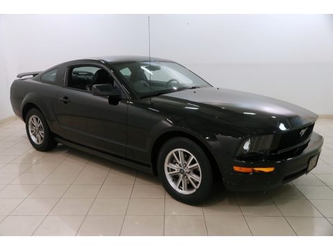 Black Ford Mustang V6 Deluxe Coupe.  Click to enlarge.