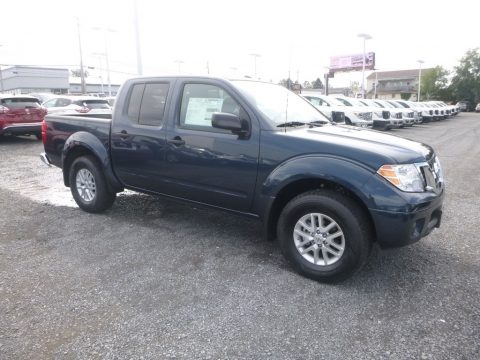 Arctic Blue Metallic Nissan Frontier SV Crew Cab 4x4.  Click to enlarge.