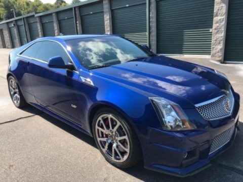 Opulent Blue Metallic Cadillac CTS -V Coupe.  Click to enlarge.