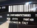 Alfa Romeo Color Code 409 Lipari Gray Metallic #22