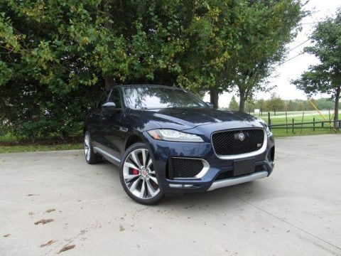 Dark Sapphire Blue Jaguar F-PACE 35t AWD S.  Click to enlarge.