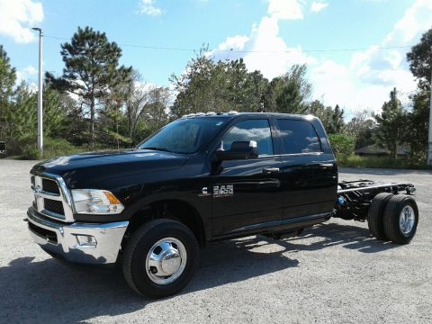 Brilliant Black Crystal Pearl Ram 3500 Tradesman Crew Cab 4x4 Chassis.  Click to enlarge.