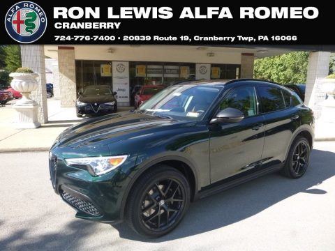 Verde Visconti (Green) Metallic Alfa Romeo Stelvio Ti AWD.  Click to enlarge.