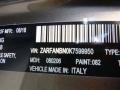 Alfa Romeo Color Code 082 Imola Titanium Metallic #21