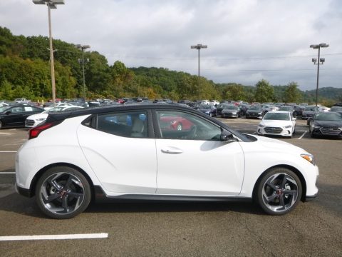 Chalk White Hyundai Veloster Turbo Ultimate.  Click to enlarge.