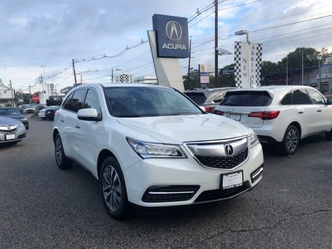 White Diamond Pearl Acura MDX SH-AWD Technology.  Click to enlarge.
