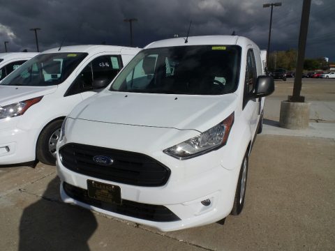 Frozen White Ford Transit Connect XLT Van.  Click to enlarge.