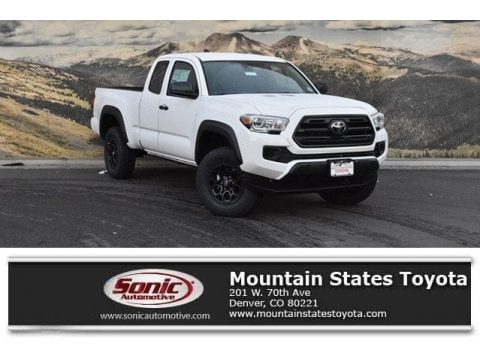 Super White Toyota Tacoma SR5 Access Cab 4x4.  Click to enlarge.