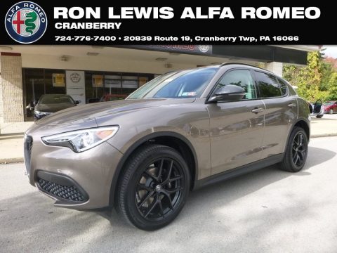 Imola Titanium Metallic Alfa Romeo Stelvio Ti AWD.  Click to enlarge.