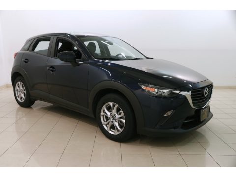 Deep Crystal Blue Mica Mazda CX-3 Sport AWD.  Click to enlarge.