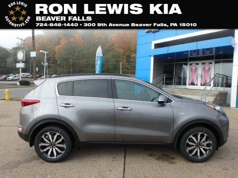 Mineral Silver Kia Sportage EX AWD.  Click to enlarge.