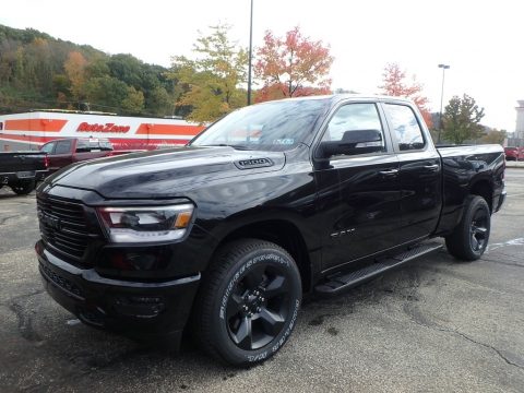 Diamond Black Crystal Pearl Ram 1500 Big Horn Black Quad Cab 4x4.  Click to enlarge.