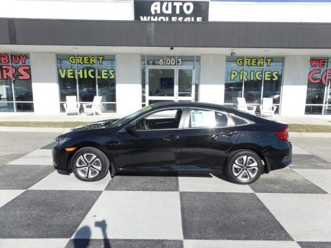 Crystal Black Pearl Honda Civic LX Sedan.  Click to enlarge.