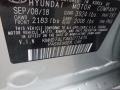 Hyundai Color Code T8T Symphony Silver #13