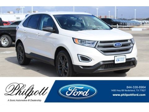 White Platinum Ford Edge SEL.  Click to enlarge.