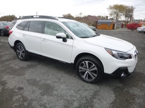 Crystal White Pearl Subaru Outback 2.5i Limited.  Click to enlarge.