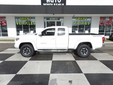 Super White Toyota Tacoma TRD Off Road Access Cab 4x4.  Click to enlarge.