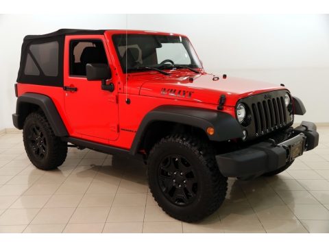 Firecracker Red Jeep Wrangler Sport.  Click to enlarge.