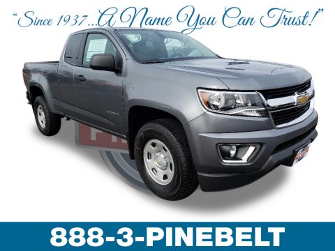 Satin Steel Metallic Chevrolet Colorado WT Extended Cab 4x4.  Click to enlarge.