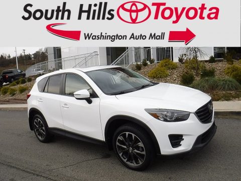 Crystal White Pearl Mica Mazda CX-5 Grand Touring AWD.  Click to enlarge.