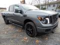 Front 3/4 View of 2019 Nissan TITAN XD Midnight Edition Crew Cab 4x4 #1