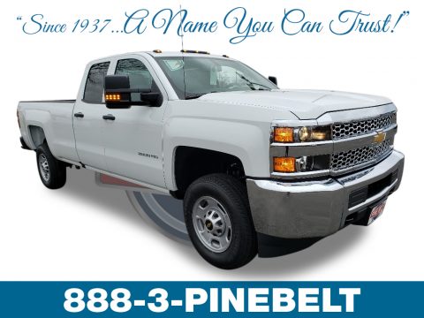 Summit White Chevrolet Silverado 2500HD Work Truck Double Cab.  Click to enlarge.