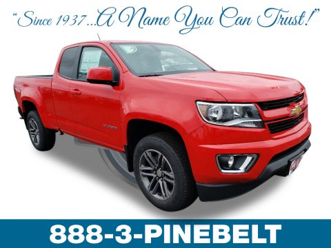 Red Hot Chevrolet Colorado WT Extended Cab 4x4.  Click to enlarge.