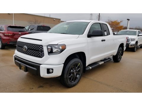 Super White Toyota Tundra SR Double Cab 4x4.  Click to enlarge.
