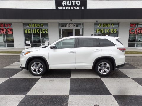 Blizzard Pearl White Toyota Highlander Limited AWD.  Click to enlarge.