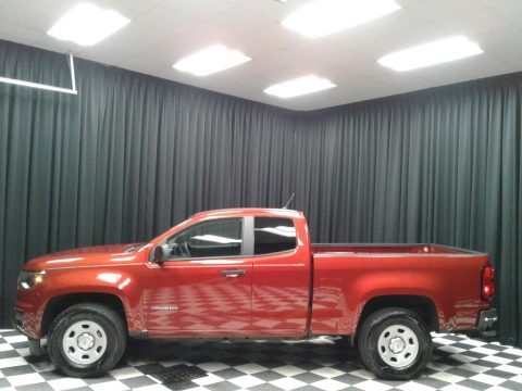 Red Rock Metallic Chevrolet Colorado WT Extended Cab.  Click to enlarge.