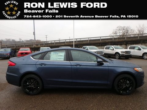 Blue Metallic Ford Fusion SE AWD.  Click to enlarge.