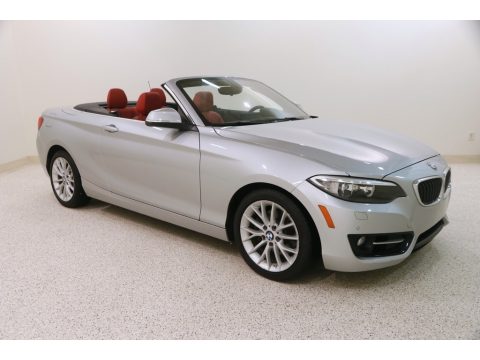 Glacier Silver Metallic BMW 2 Series 228i xDrive Convertible.  Click to enlarge.