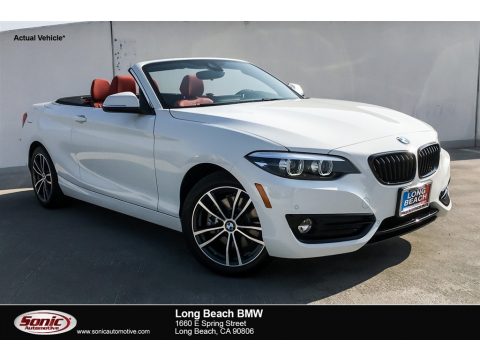 Alpine White BMW 2 Series 230i Convertible.  Click to enlarge.
