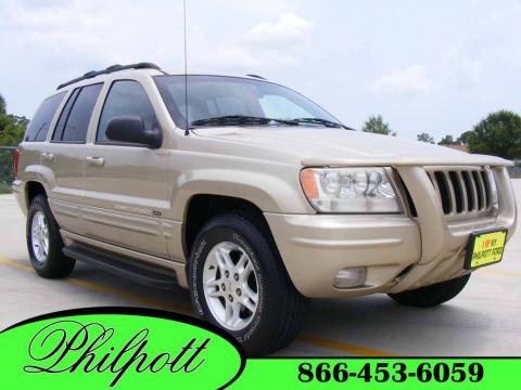 Champagne Pearlcoat 2000 Jeep Grand Cherokee Limited with Taupe interior 