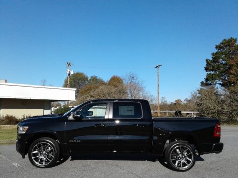 Diamond Black Crystal Pearl Ram 1500 Laramie Crew Cab 4x4.  Click to enlarge.
