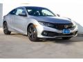 Front 3/4 View of 2019 Honda Civic Sport Coupe #1