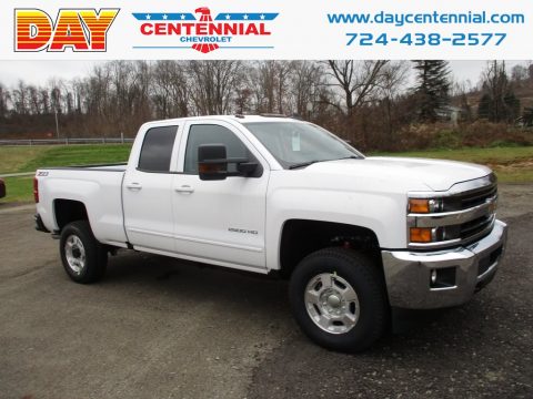 Summit White Chevrolet Silverado 2500HD LT Double Cab 4WD.  Click to enlarge.