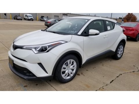 Blizzard White Pearl Toyota C-HR LE.  Click to enlarge.