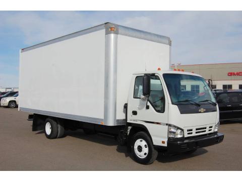 White Chevrolet W Series Truck W4500 Commercial Moving Truck.  Click to enlarge.