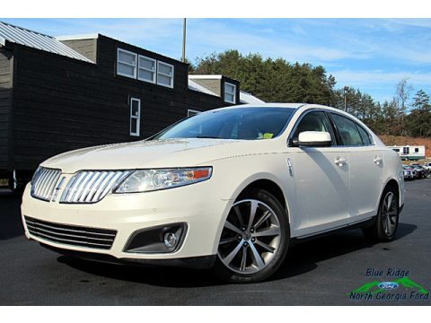 White Suede Lincoln MKS Sedan.  Click to enlarge.