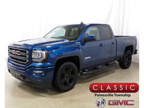Stone Blue Metallic GMC Sierra 1500 Limited Elevation Double Cab 4WD.  Click to enlarge.