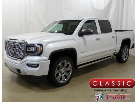 White Frost Tricoat GMC Sierra 1500 Denali Crew Cab 4WD.  Click to enlarge.