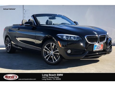 Jet Black BMW 2 Series 230i Convertible.  Click to enlarge.