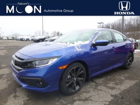 Agean Blue Metallic Honda Civic Sport Sedan.  Click to enlarge.