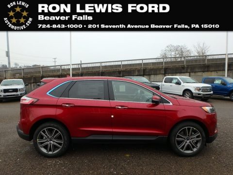 Ruby Red Ford Edge Titanium AWD.  Click to enlarge.