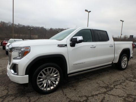 White Frost Tricoat GMC Sierra 1500 Denali Crew Cab 4WD.  Click to enlarge.