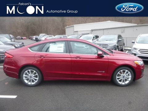 Ruby Red Ford Fusion Hybrid SE.  Click to enlarge.