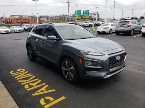 Thunder Gray Hyundai Kona Limited AWD.  Click to enlarge.